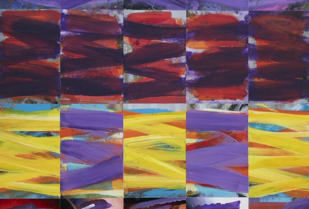 Composition with Violet, Red and Yellow