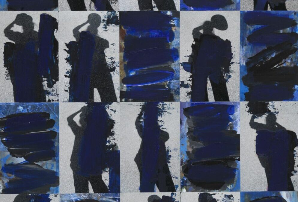 Dancing Shadows with Blue and Black
