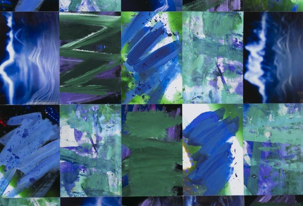 Galactic Lights with Blue, Green and Violet
